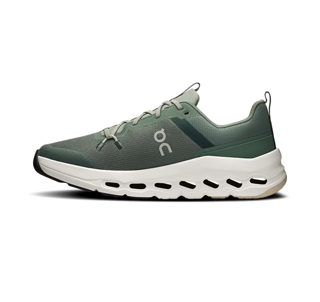 On Big Kids' Cloudleap Olive/Ghost Athletic Shoes product image 4, provided for visual reference and product detail review