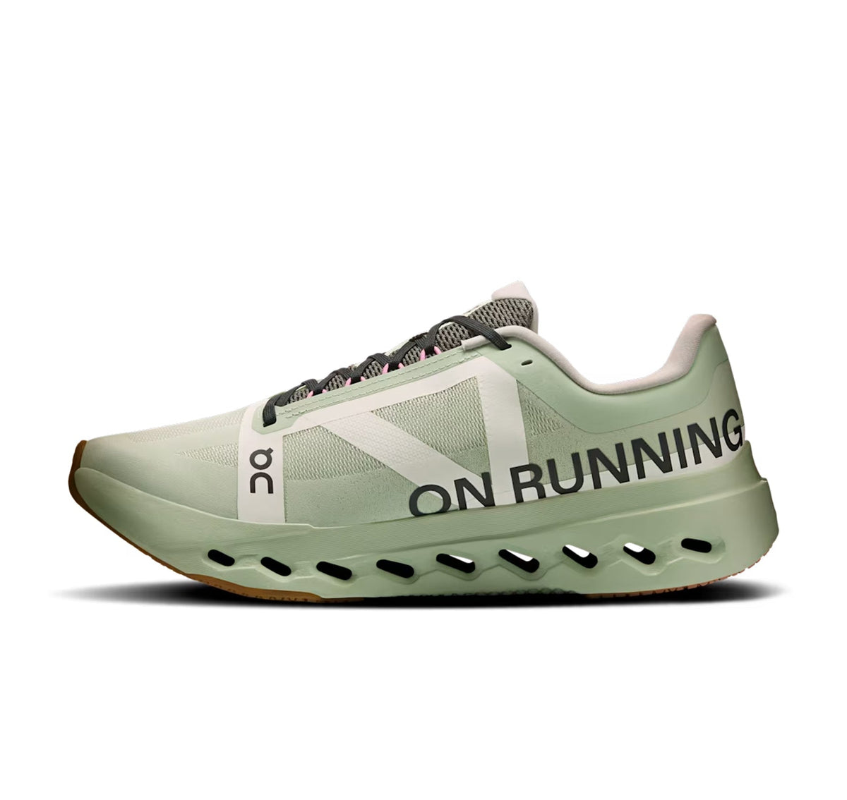 On Women Cloudsurfer Next Z5 Mineral/Almond Running Shoes product image 4, provided for visual reference and product detail
