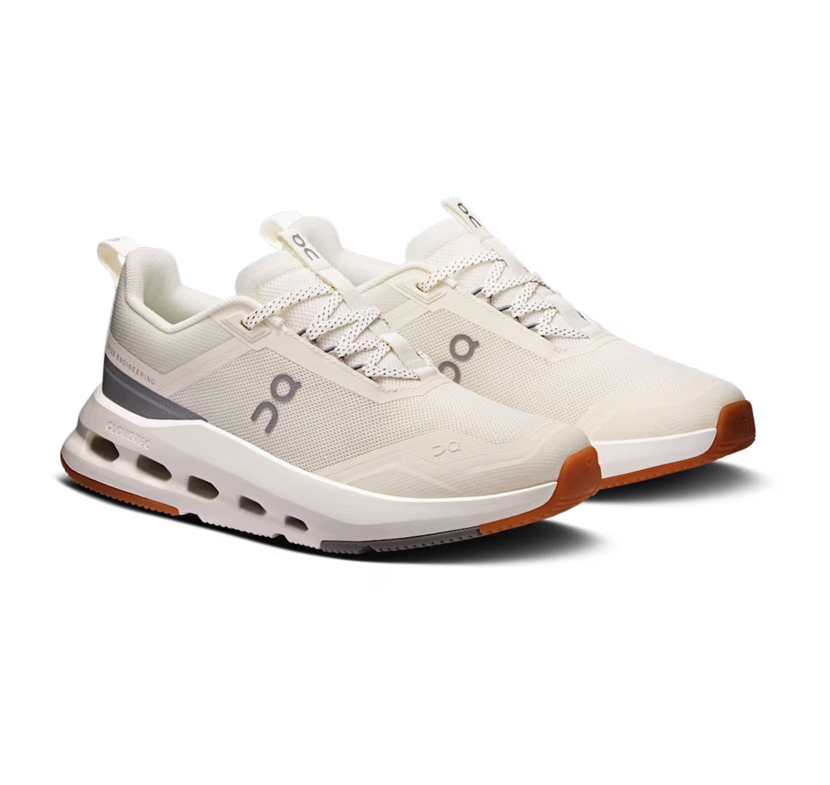 On Big Kids' Cloudnova Ivory/Apollo Athletic Shoes product image 2, provided for visual reference and product detail review
