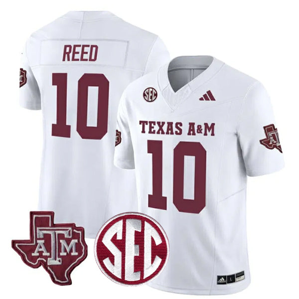 Marcel Reed Texas A&M Aggies Football Away Jersey – White product image 1