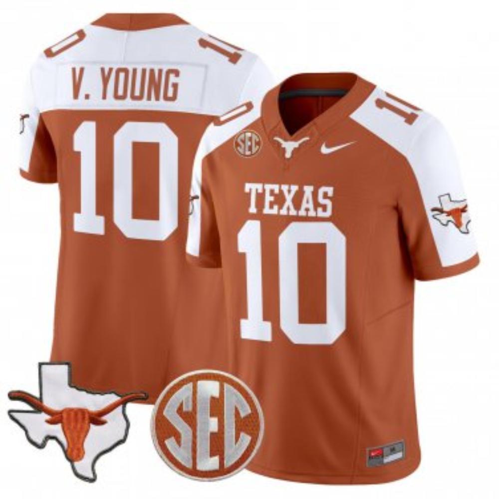 Vince Young Texas Longhorns Jersey - Orange/White product image 1