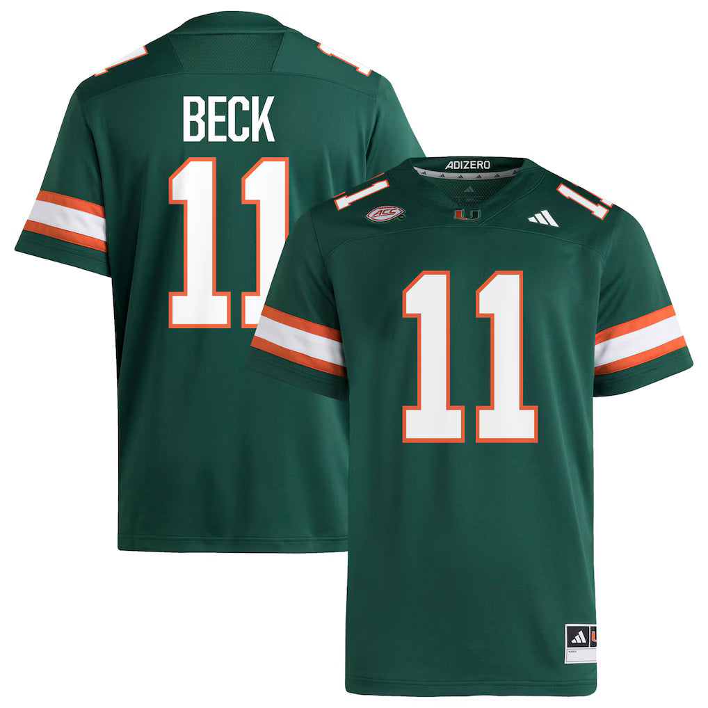 Carson Beck Miami Hurricanes Jersey - Green product image 1