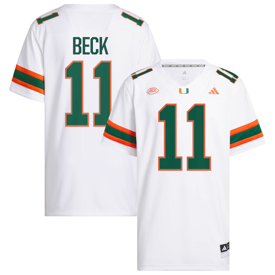 Carson Beck Miami Hurricanes Jersey - White product image 1