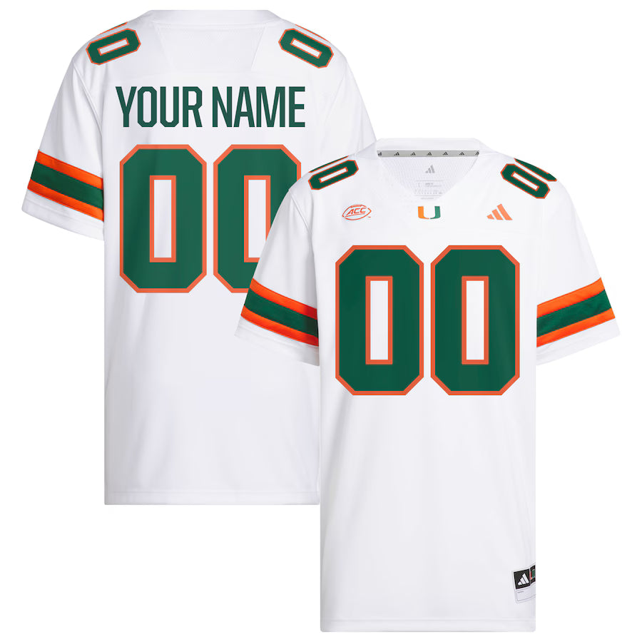 Custom Miami Hurricanes Jersey - White product image 1
