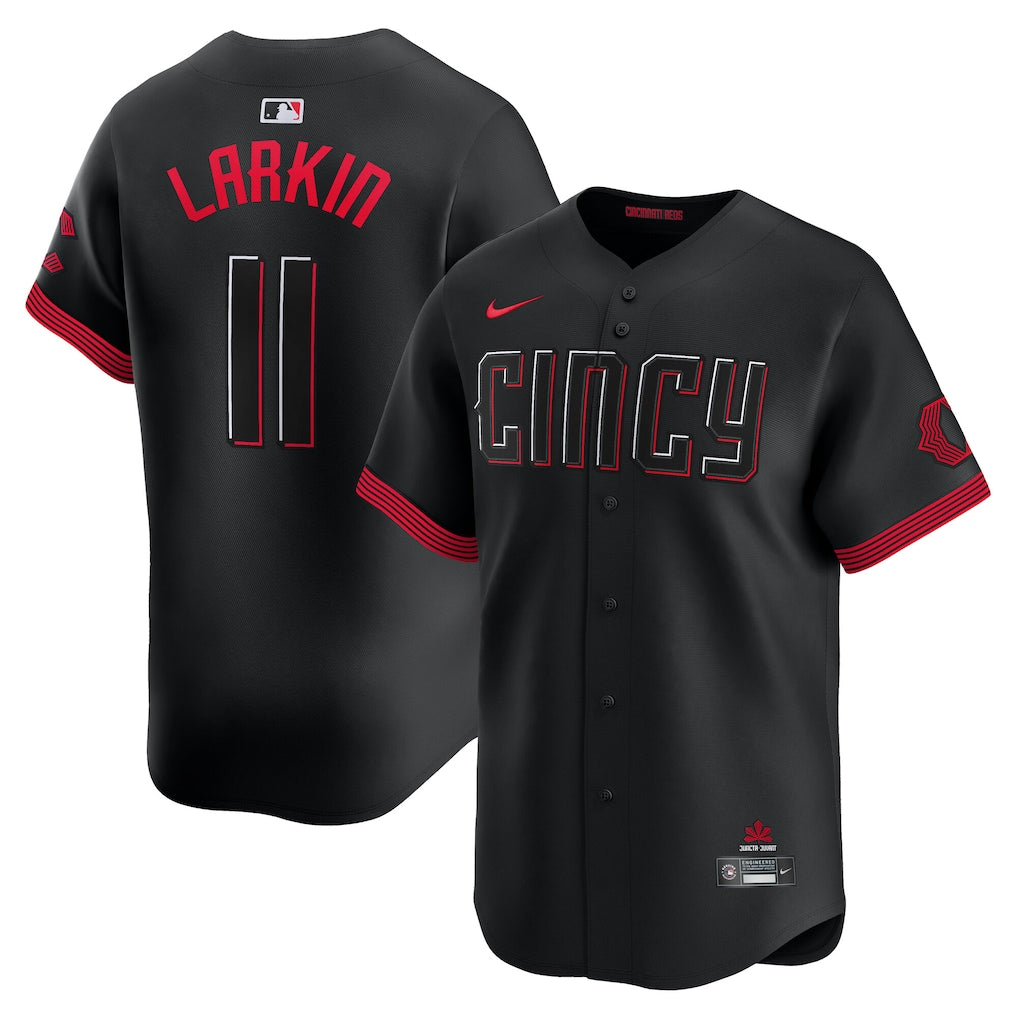 Barry Larkin Cincinnati Reds City Connect Jersey - Black product image 1