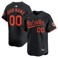 Custom Baltimore Orioles Alternate Jersey - Black product image 1