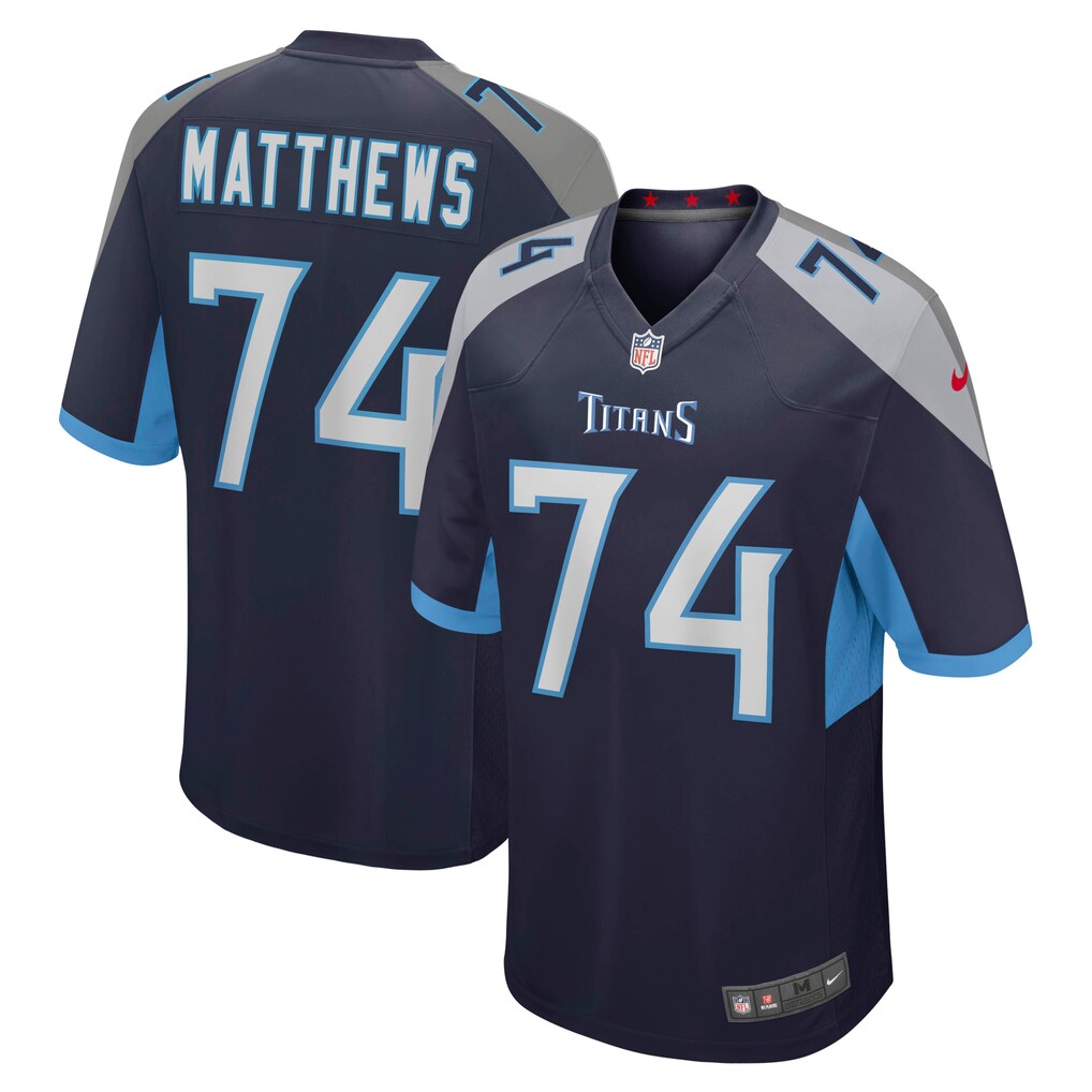 Bruce Matthews Tennessee Titans Retired Player Jersey - Navy product image 1