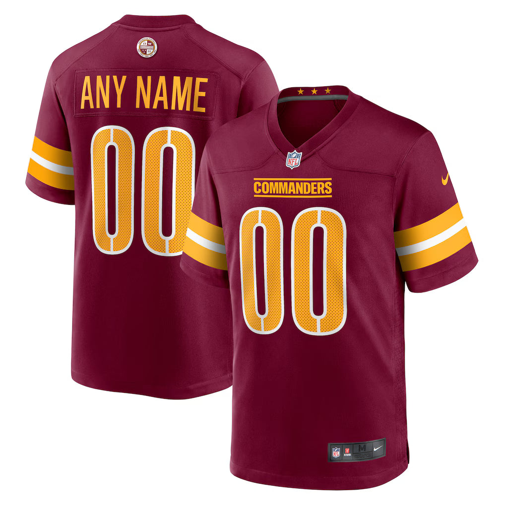 Custom Washington Commanders Jersey - Burgundy product image 1