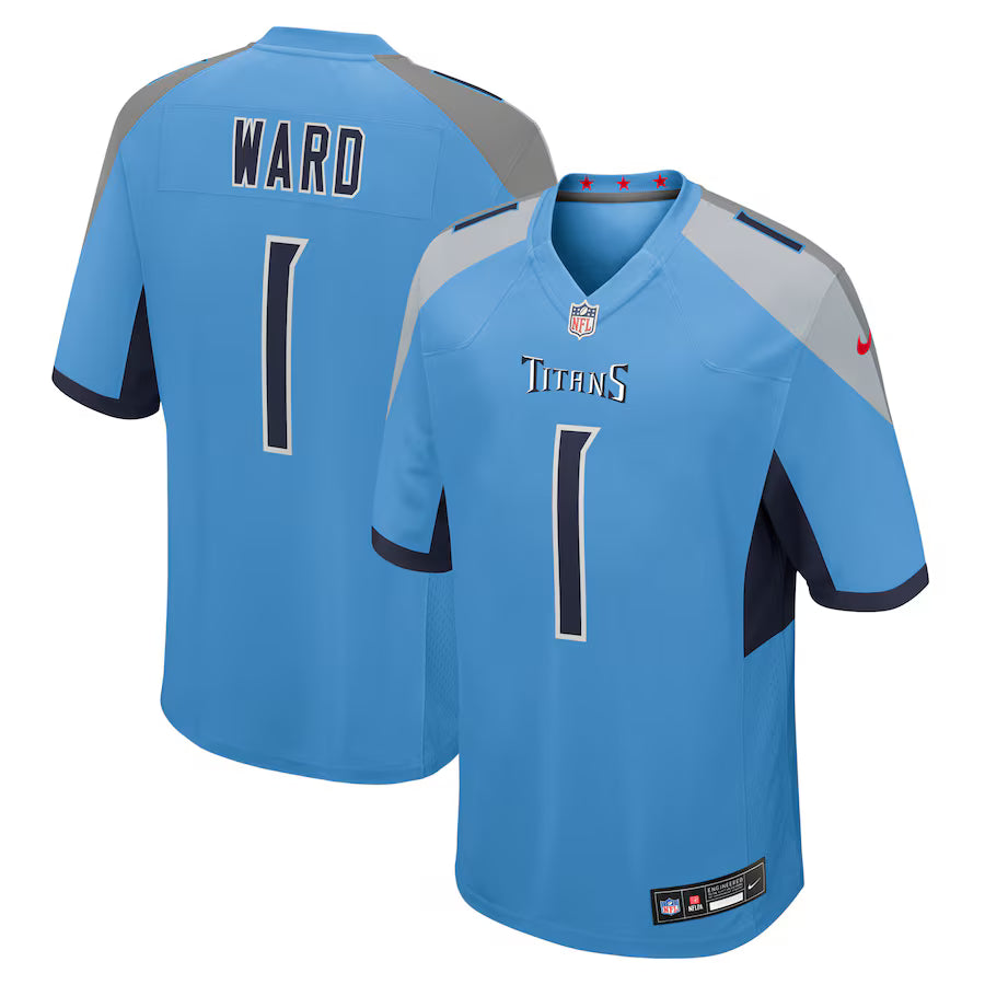 Cameron Ward Tennessee Titans Jersey - Light Blue product image 1