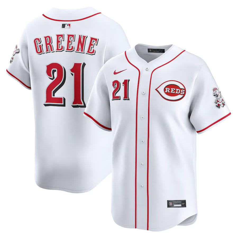 Hunter Greene Cincinnati Reds Home Jersey - White product image 1