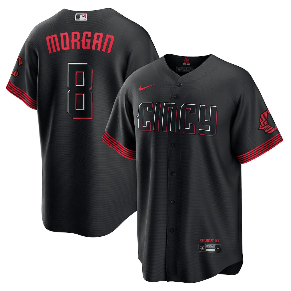 Joe Morgan Cincinnati Reds City Connect Jersey - Black product image 1