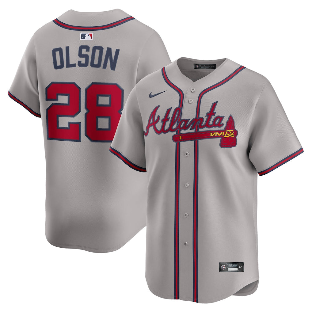 Matt Olson Atlanta Braves Road Limited Player Jersey - Gray product image 1