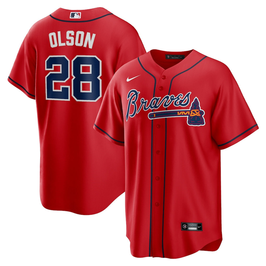 Matt Olson Atlanta Braves Alternate Jersey - Red product image 1