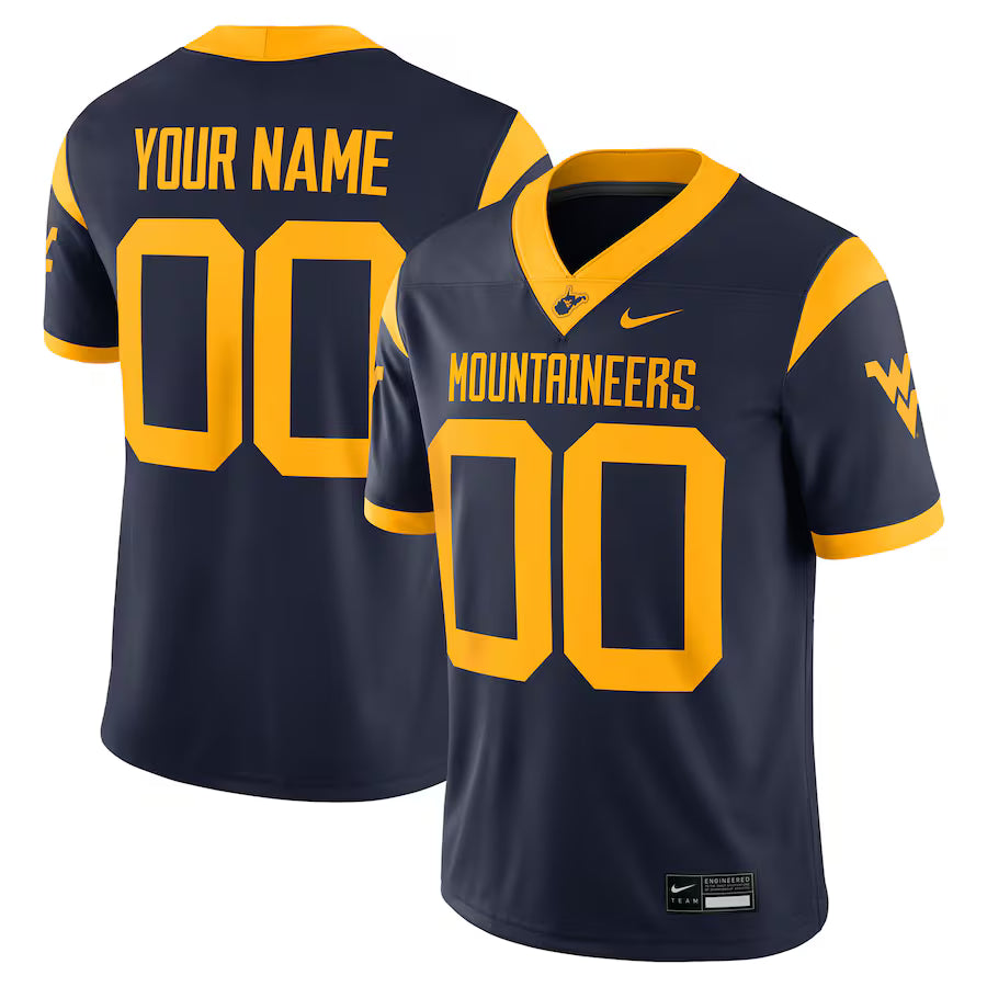 Custom West Virginia Mountaineers Jersey - Navy product image 1