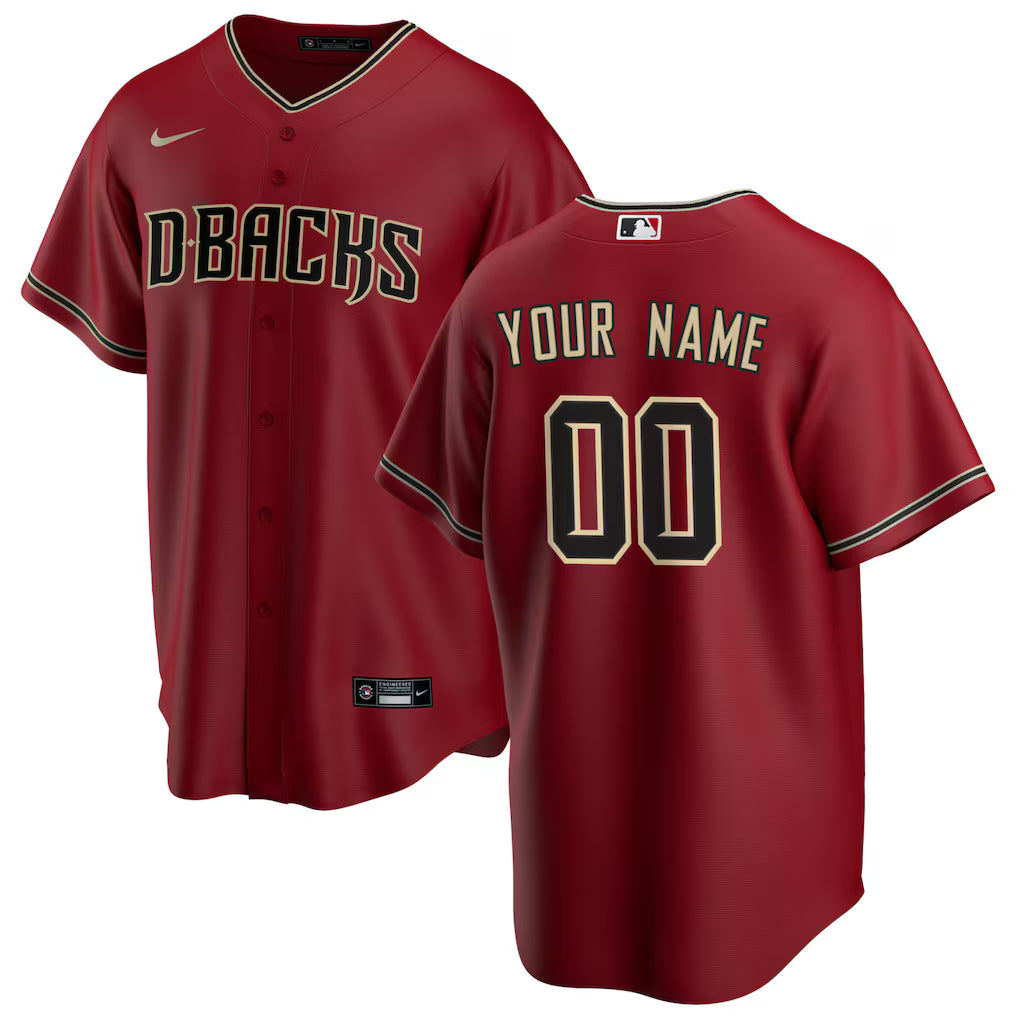 Custom Arizona Diamondbacks Alternate Jersey – Red product image 1