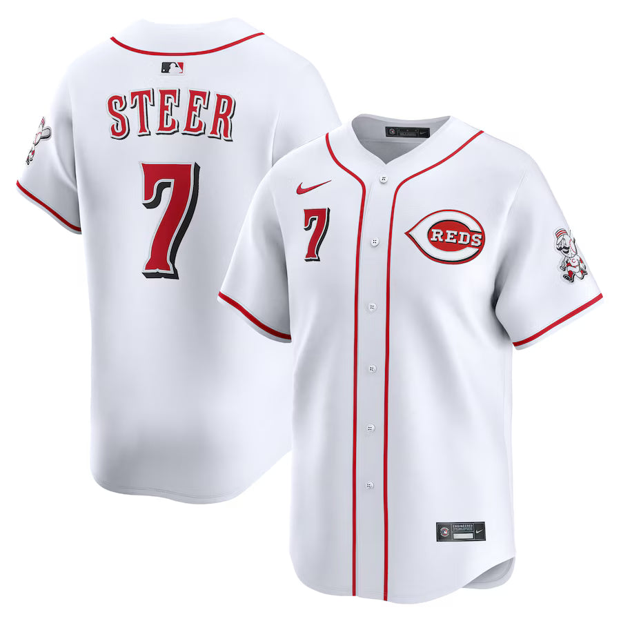 Spencer Steer Cincinnati Reds Home Jersey - White product image 1