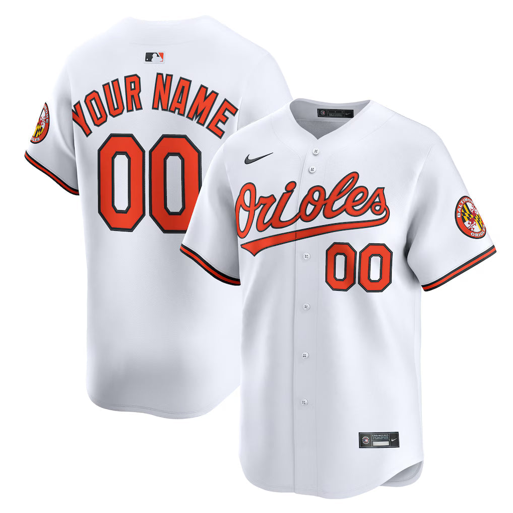Custom Baltimore Orioles Home Jersey - White product image 1