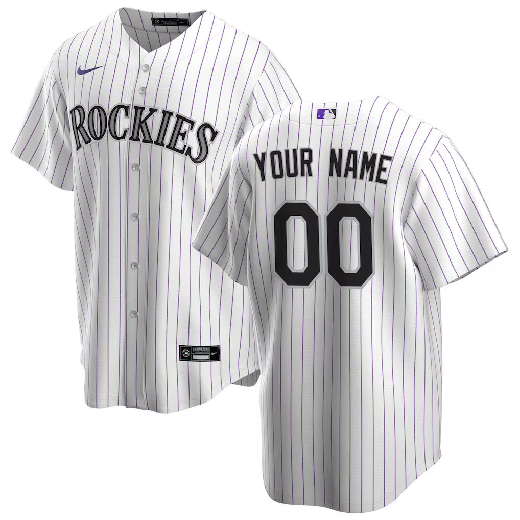 Custom Colorado Rockies Home Jersey - White product image 1