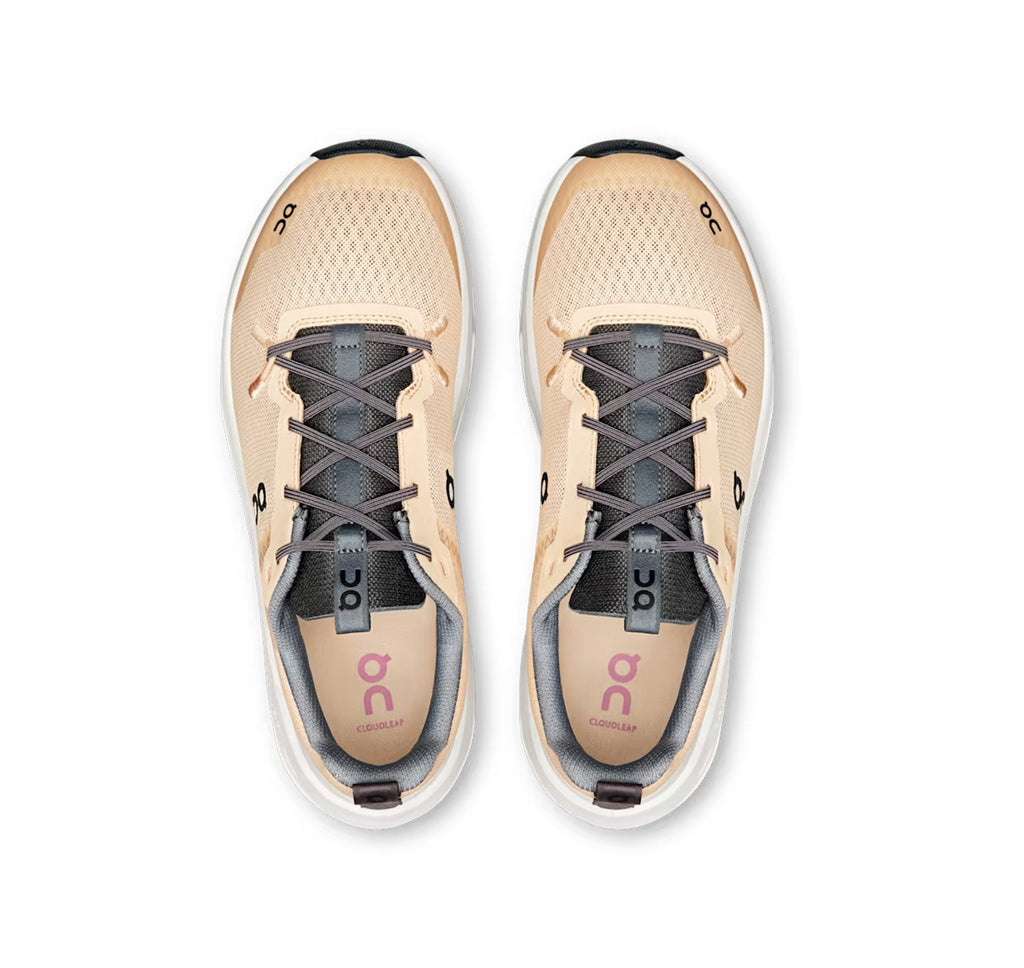 On Big Kids' Cloudleap Blonde/Ivory Athletic Shoes product image 3, provided for visual reference and product detail review