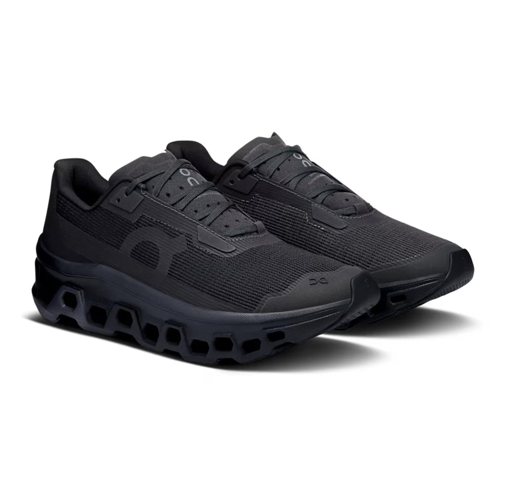 On Women Cloudmonster Void Black Running Shoes product image 2, provided for visual reference and product detail review
