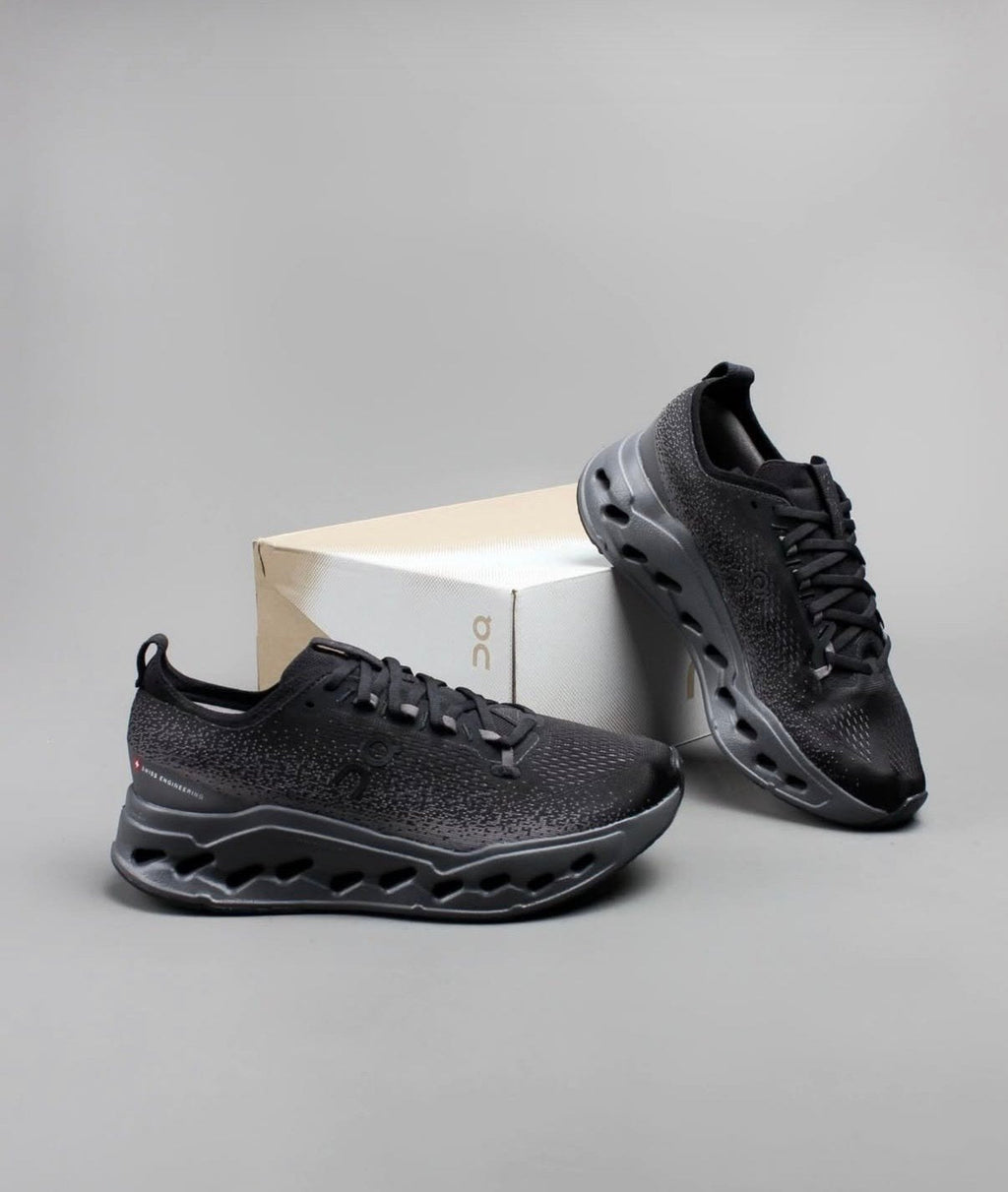 On Cloudsurfer Max Black Eclipse Running Shoes product image 4, provided for visual reference and product detail review