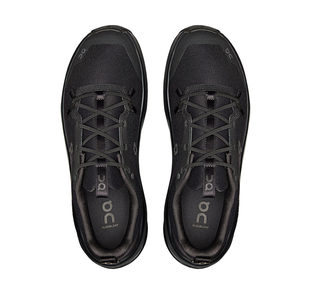 On Big Kids' Cloudleap Black Athletic Shoes product image 2, provided for visual reference and product detail review