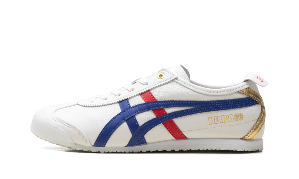 Onitsuka-tiger|mexico-66-white-blue-red-metallic-gold-228905 product image 1, provided for visual reference and product