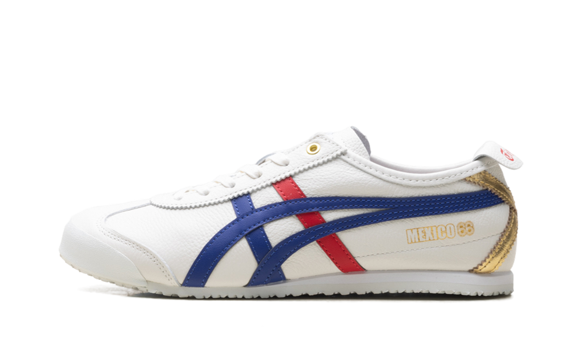 Onitsuka-tiger|mexico-66-white-blue-red-metallic-gold-228905 product image 1, provided for visual reference and product