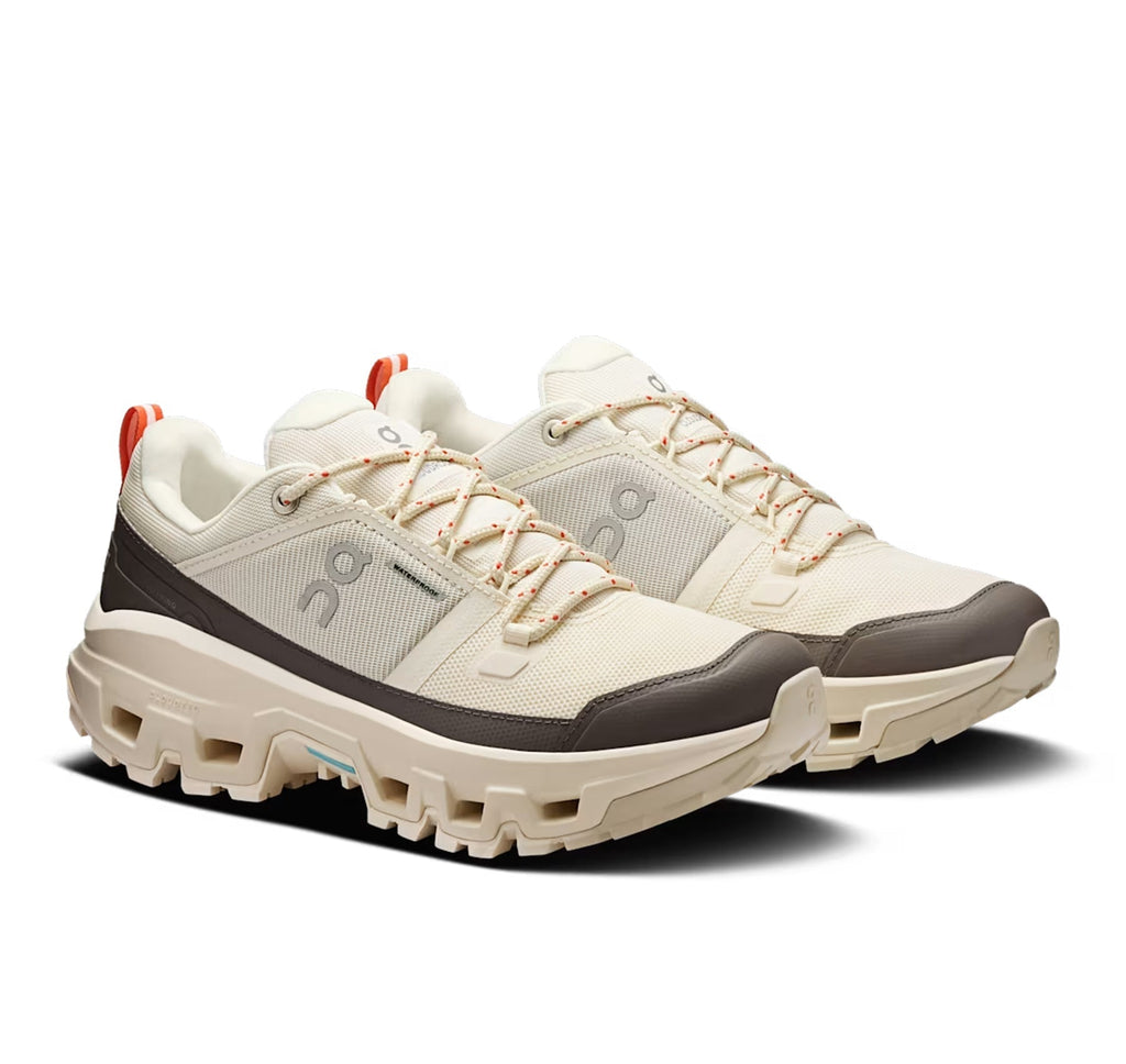 On Women Cloudrock Low Waterproof Ivory Hiking Shoes product image 2, provided for visual reference and product detail review
