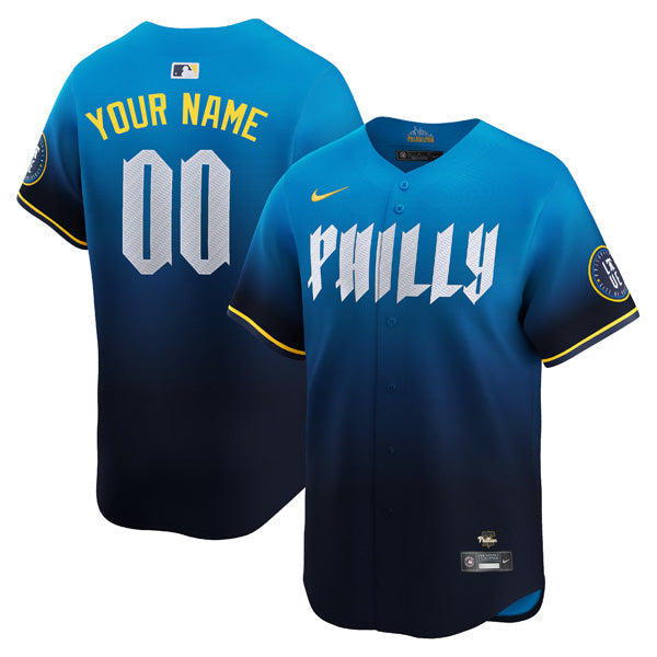 Custom Philadelphia Phillies City Connect Jersey – Blue product image 1