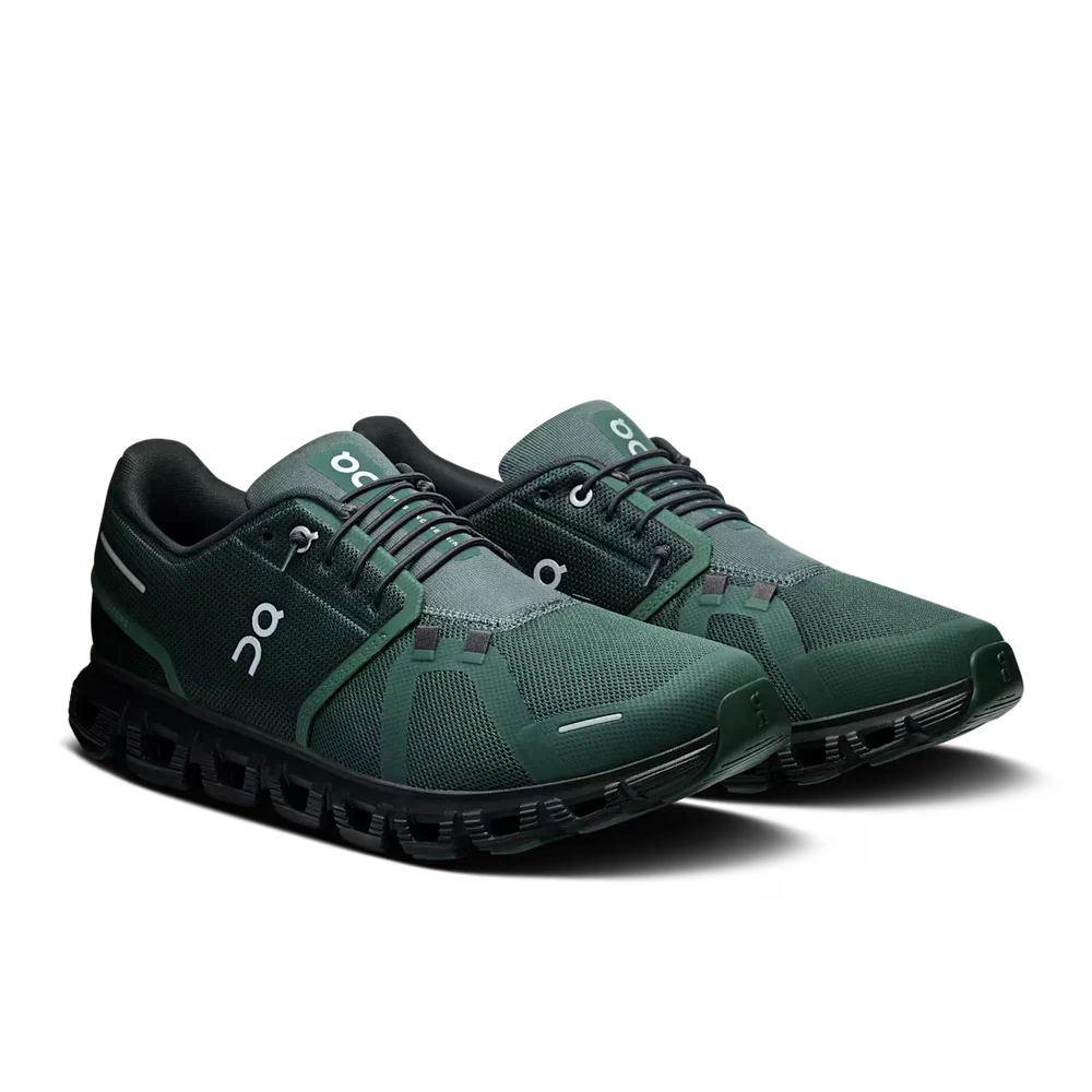 On Cloud 6 Evergreen Black Lifestyle Sneakers product image 2, provided for visual reference and product detail review