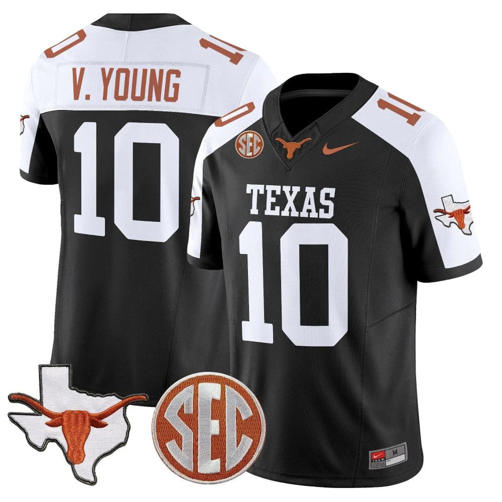 Vince Young Texas Longhorns Jersey - Black/White product image 1