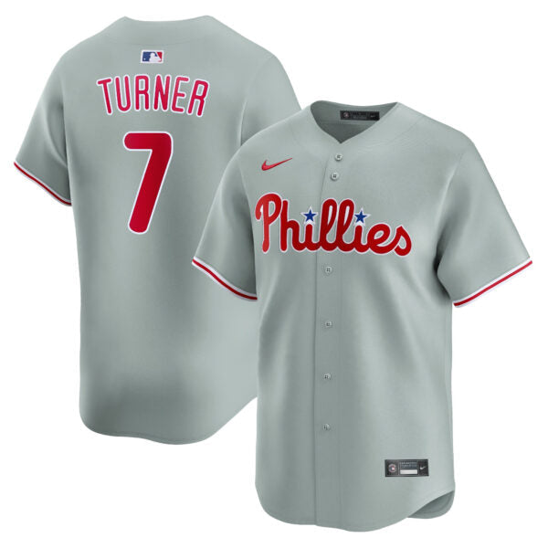 Trea Turner Philadelphia Phillies Road Limited Jersey - Gray product image 1