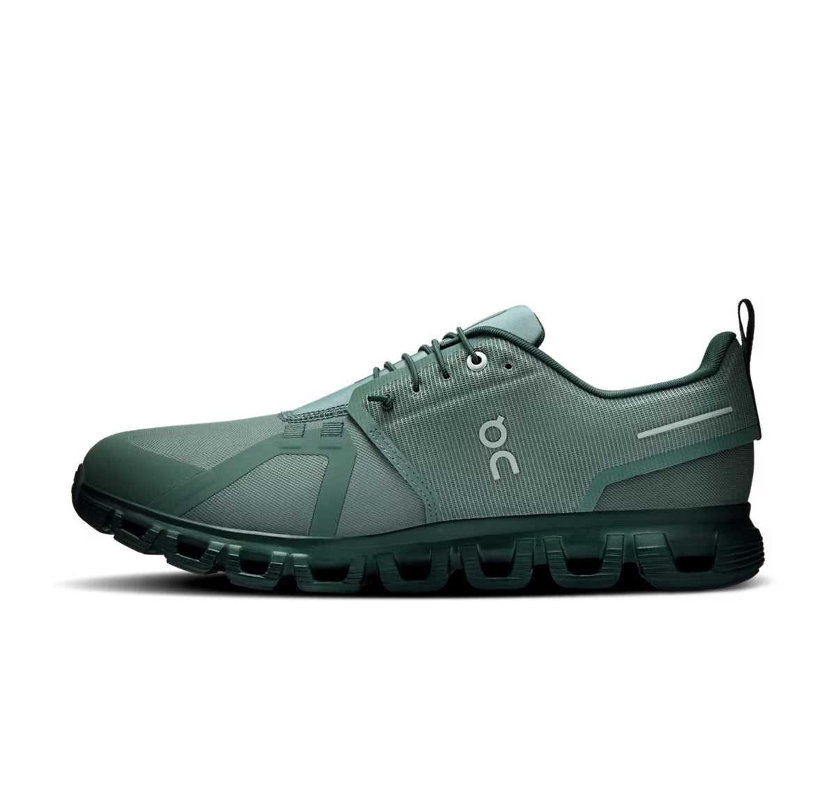 On Men Cloud 6 Waterproof Olive/Evergreen Lifestyle Sneakers product image 4, provided for visual reference and product