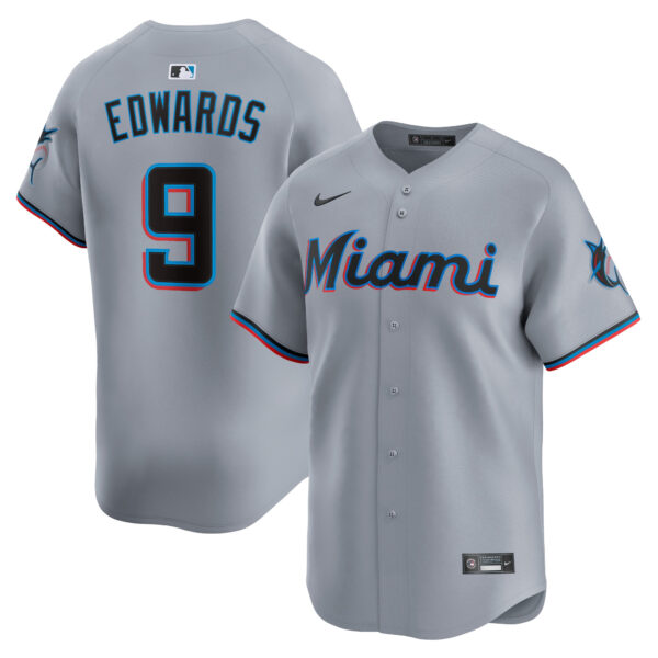 Xavier Edwards Miami Marlins Road Limited Jersey - Gray product image 1